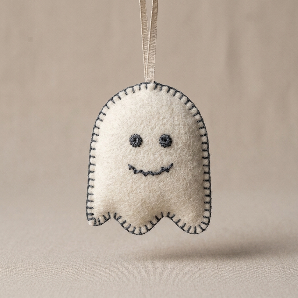 felt ghost ornament